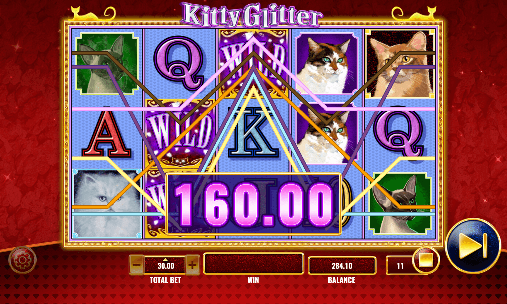 Kitty Glitter Slot Big Win