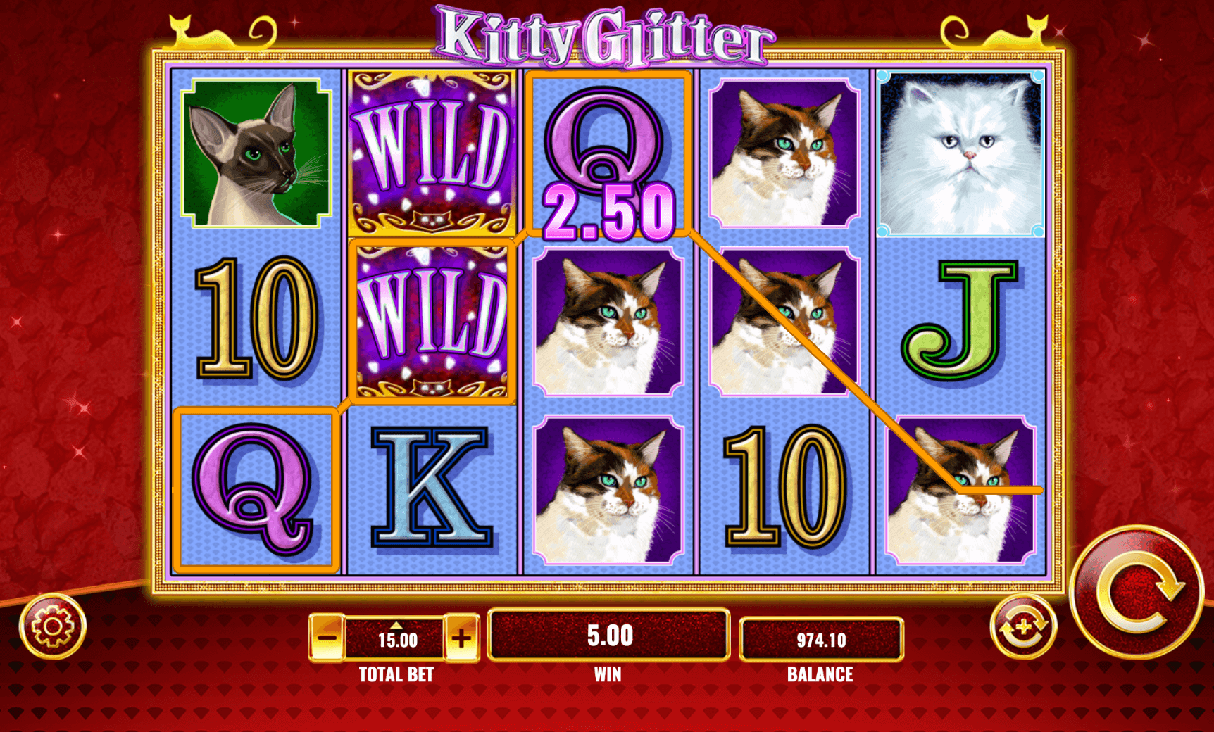 Kitty Glitter Slot Gameplay