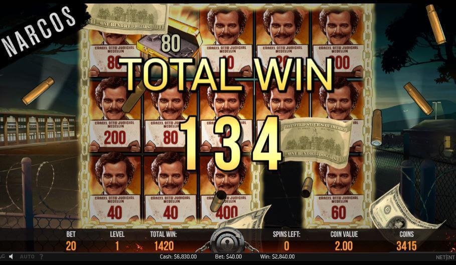 Narcos Slot by NetEnt Big Win