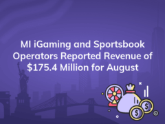 mi igaming and sportsbook operators reported revenue of 175 4 million for august 240x180