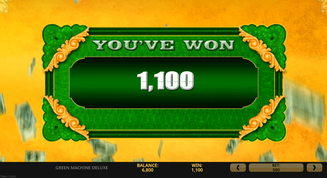 The Green Machine Slot Big Win