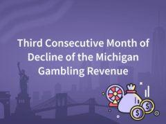 third month decline michigan gambling revenue